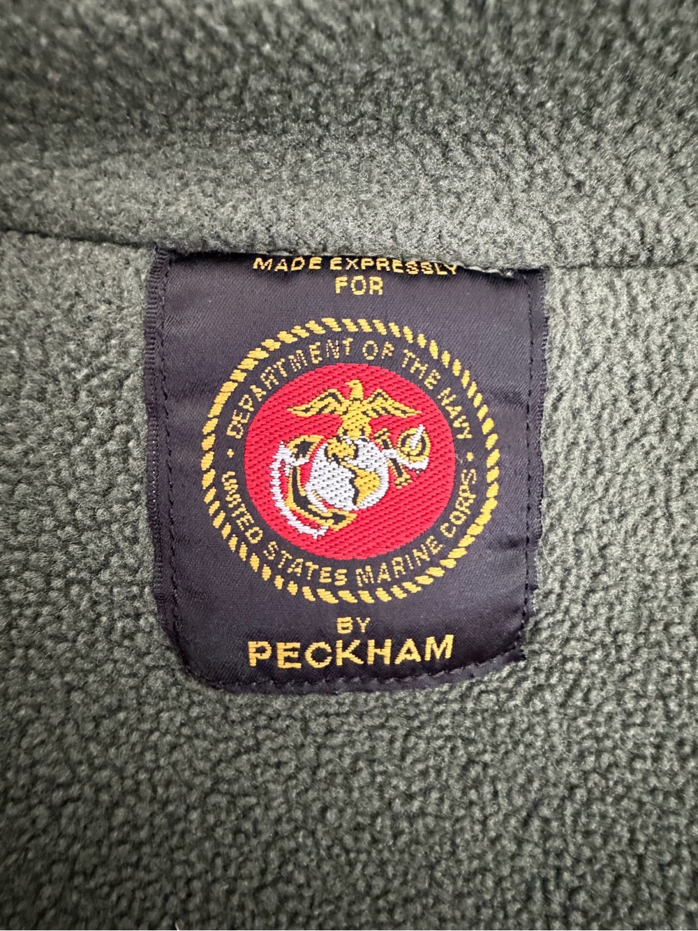 USMC Peckham Polartec Fleece Pullover Jacket Shirt Olive Green Size Large - Picture 5 of 6